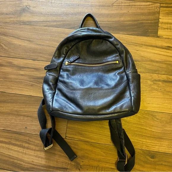 Frye | Bags | Frye Medium Black Leather Backpack 2x11 | Poshmark display picture 1